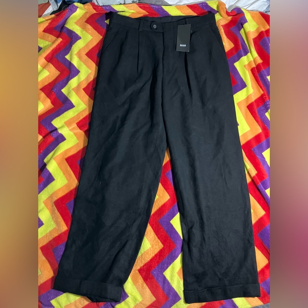 HUGO BOSS Black Viscose PANTS NwT